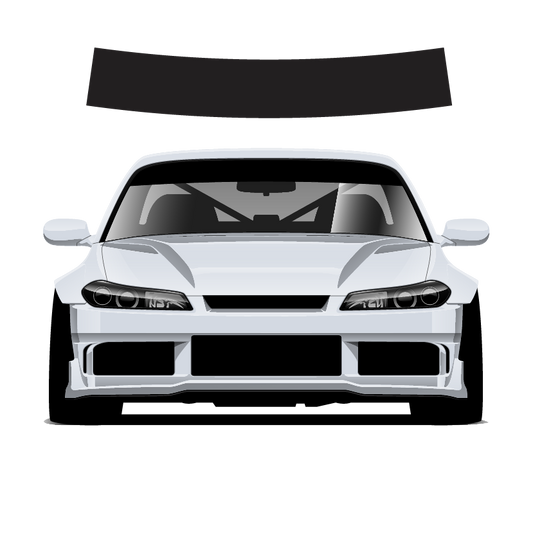 Gloss Black/matte black Sun Strip Universal Car Van Windscreen Sun strip 140cm 150cm 160cm