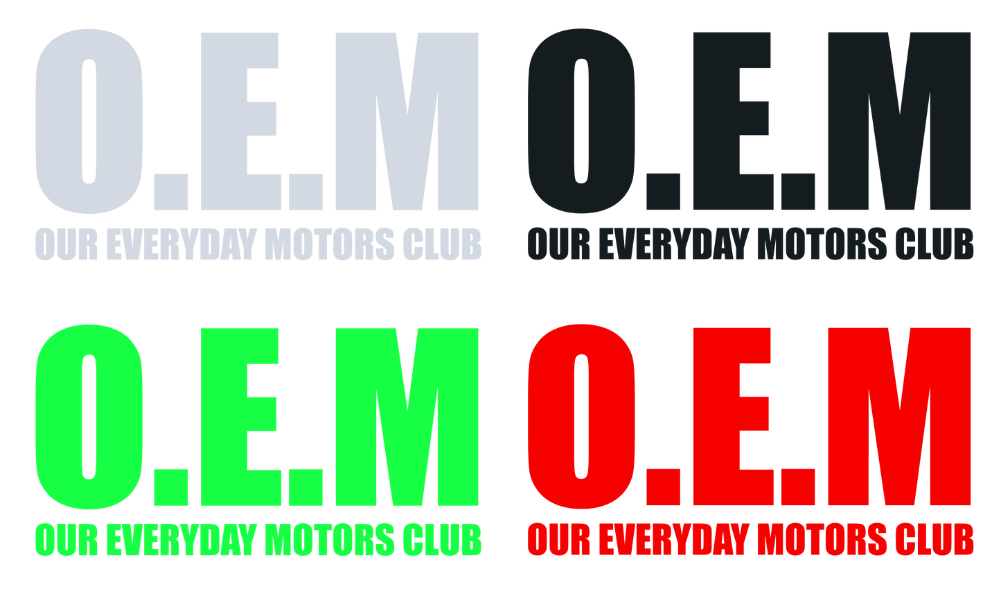 O.E.M Club stickers 15cm x2