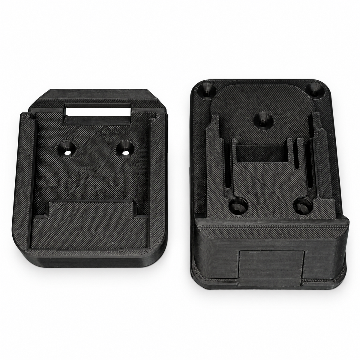 Makita battery and tool holder x2 tool x2 battery on white background