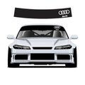 Audi small logo Sun Strip 140cm x 25cm