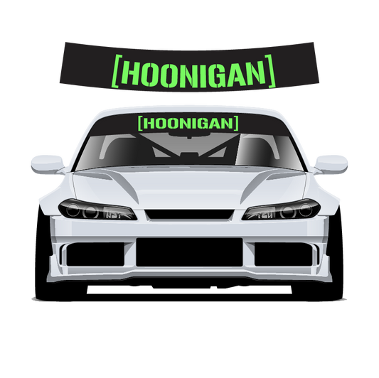 Hoonigan Custom Vinyl Sunstrip – Universal Fit 140cm 150cm 160cm