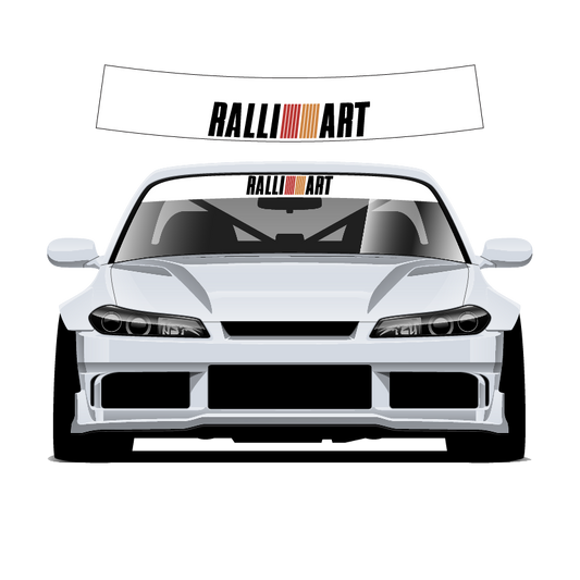 Ralliart Custom Vinyl Sunstrip – Universal Fit 140cm 150cm 160cm