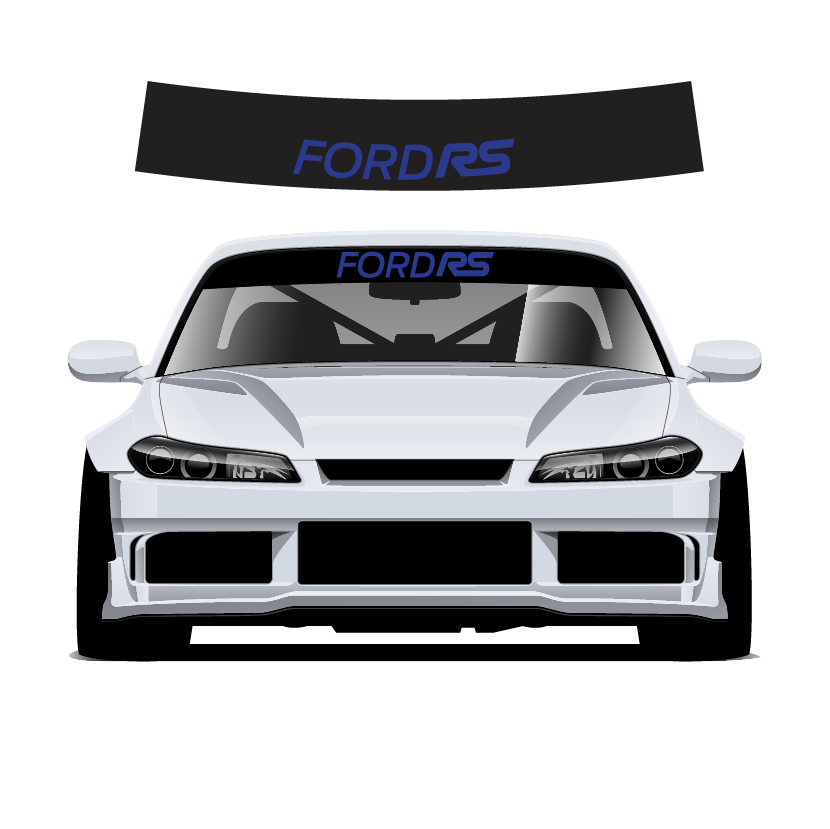 Ford RS Custom Vinyl Sunstrip – Universal Fit 140cm 150cm 160cm