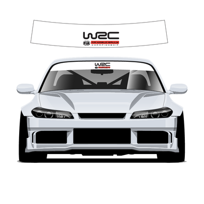 WRC Custom Vinyl Sunstrip – Universal Fit 140cm 150cm 160cm