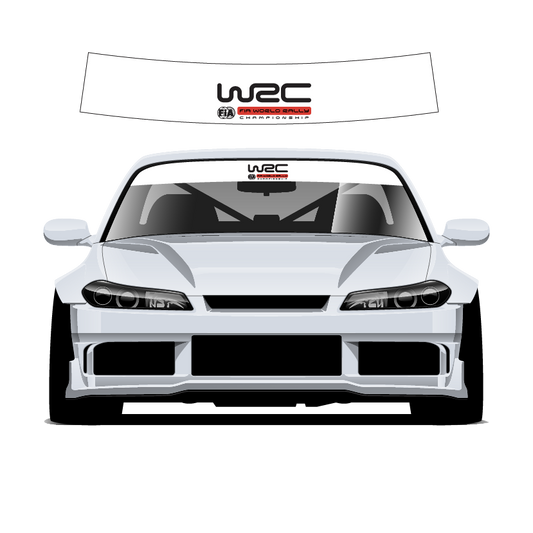WRC Custom Vinyl Sunstrip – Universal Fit 140cm 150cm 160cm