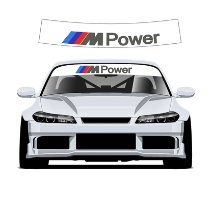 MPower Custom Vinyl Sunstrip – Universal Fit 140cm 150cm 160cm
