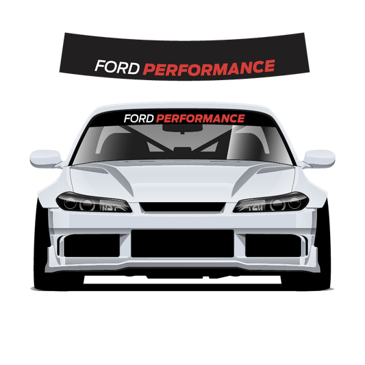 Ford Performance Custom Vinyl Sunstrip – Universal Fit 140cm 150cm 160cm