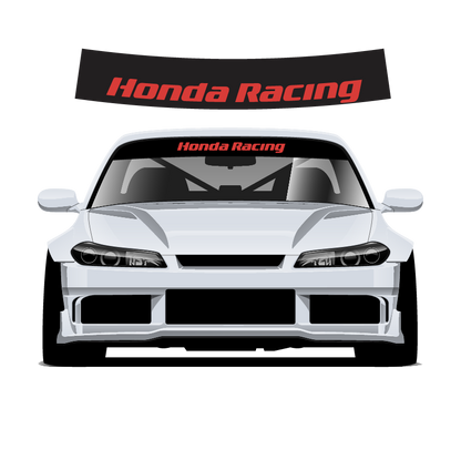 Honda Racing Custom Vinyl Sunstrip – Universal Fit 140cm 150cm 160cm