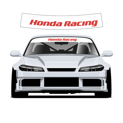 Honda Racing Custom Vinyl Sunstrip – Universal Fit 140cm 150cm 160cm