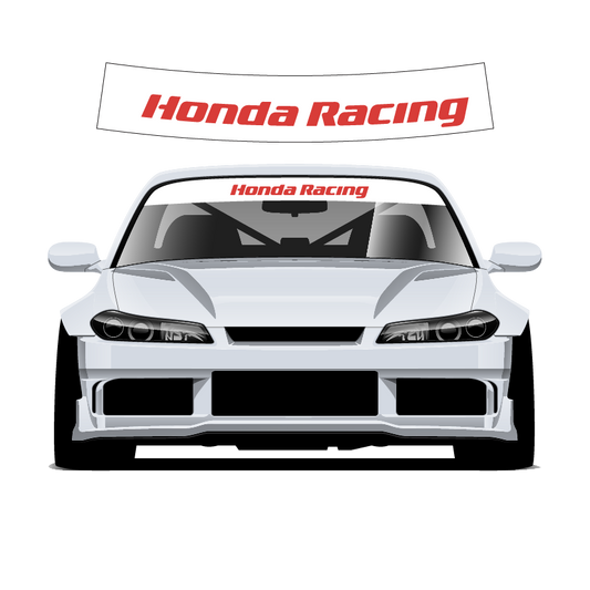 Honda Racing Custom Vinyl Sunstrip – Universal Fit 140cm 150cm 160cm