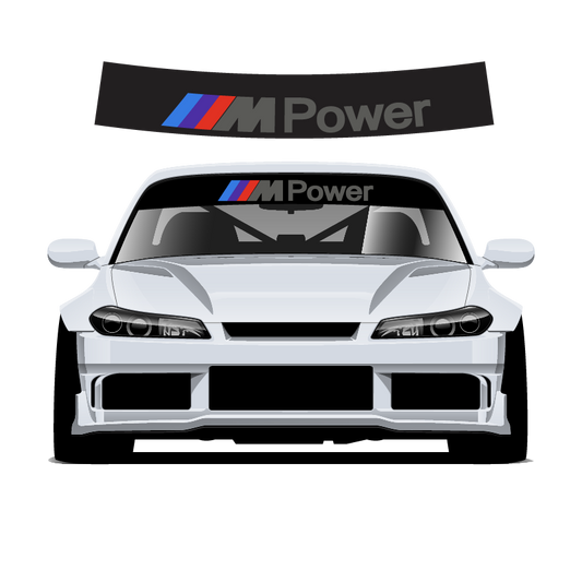 MPower Custom Vinyl Sunstrip – Universal Fit 140cm 150cm 160cm