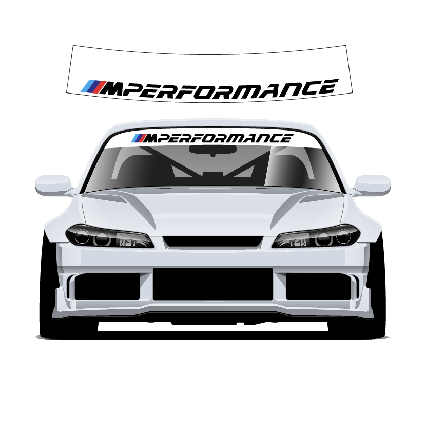 Mperformance Custom Vinyl Sunstrip – Universal Fit 140cm 150cm 160cm