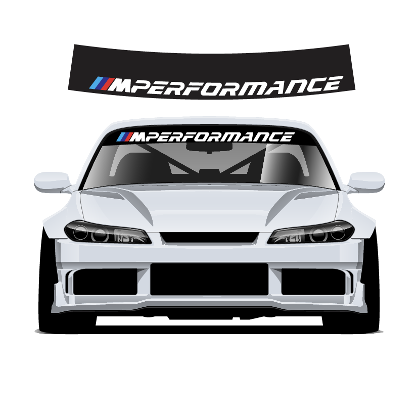 Mperformance Custom Vinyl Sunstrip – Universal Fit 140cm 150cm 160cm