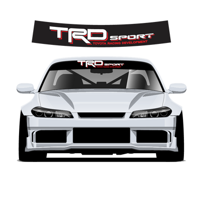 TRD Custom Vinyl Sunstrip – Universal Fit 140cm 150cm 160cm