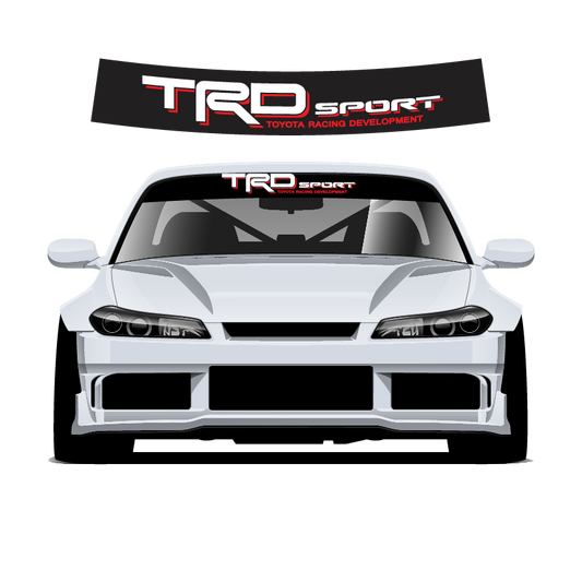 TRD Custom Vinyl Sunstrip – Universal Fit 140cm 150cm 160cm