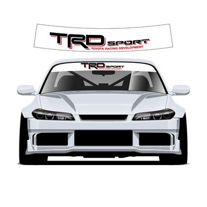 TRD Custom Vinyl Sunstrip – Universal Fit 140cm 150cm 160cm