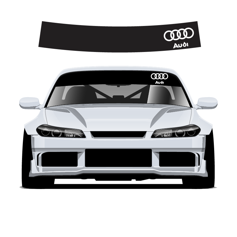 Audi Custom Vinyl Sunstrip – Universal Fit 140cm 150cm 160cm