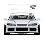 Audi Custom Vinyl Sunstrip – Universal Fit 140cm 150cm 160cm