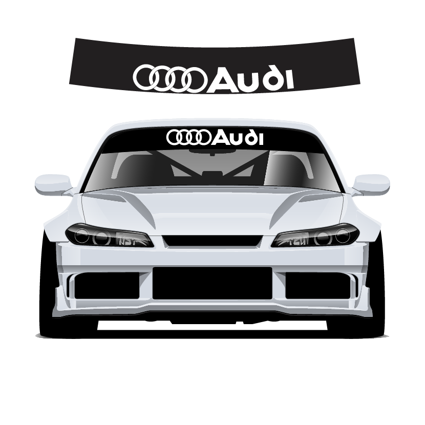 Audi Custom Vinyl Sunstrip – Universal Fit 140cm 150cm 160cm