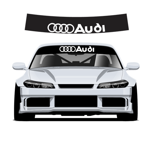 Audi Custom Vinyl Sunstrip – Universal Fit 140cm 150cm 160cm
