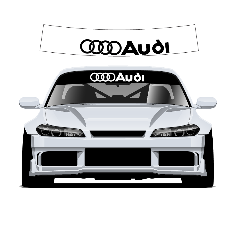 Audi Custom Vinyl Sunstrip – Universal Fit 140cm 150cm 160cm