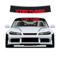 VTECH TURBO Custom Vinyl Sunstrip – Universal Fit 140cm 150cm 160cm