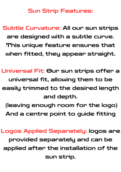 Honda Racing Custom Vinyl Sunstrip – Universal Fit 140cm 150cm 160cm