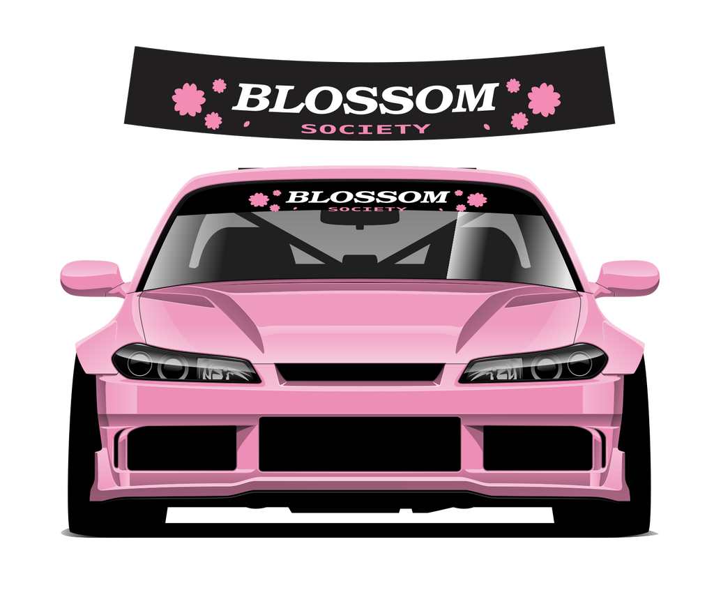 Blossom Society sunstrip design and pink car fitting preview