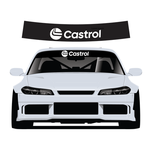 Castrol Custom Vinyl Sunstrip – Universal Fit 140cm 150cm 160cm