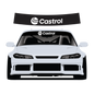 Castrol Custom Vinyl Sunstrip – Universal Fit 140cm 150cm 160cm