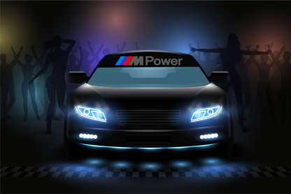 MPower Custom Vinyl Sunstrip – Universal Fit 140cm 150cm 160cm
