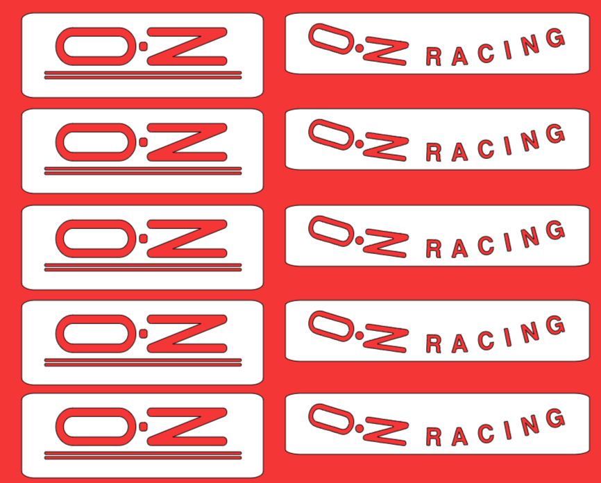 OZ Chrono wheel decals set of 5 high quality 10yr exterior vinyl