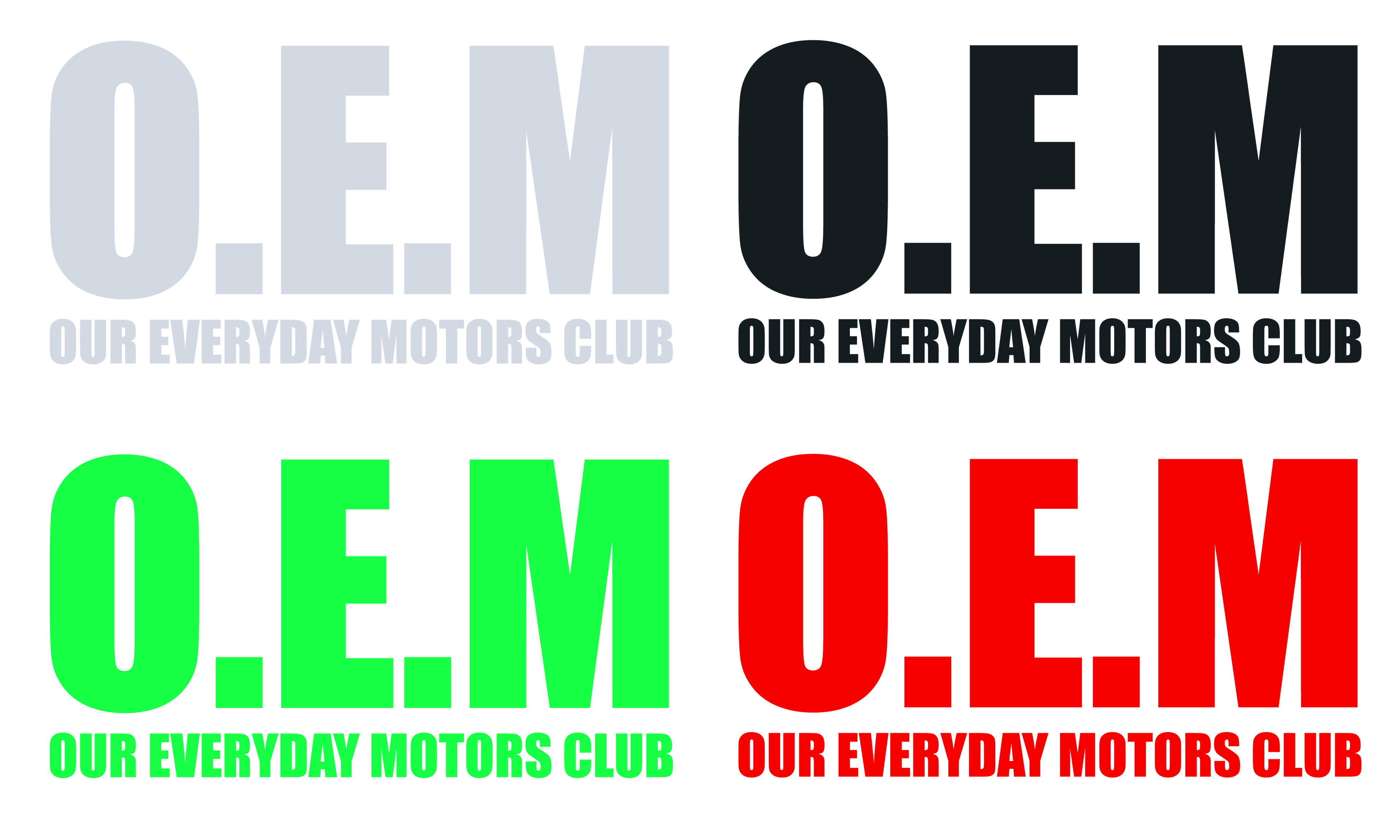 O.E.M Club stickers 15cm x2