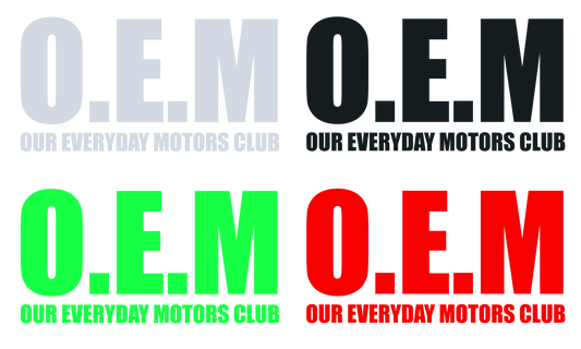 O.E.M Club stickers 15cm x2