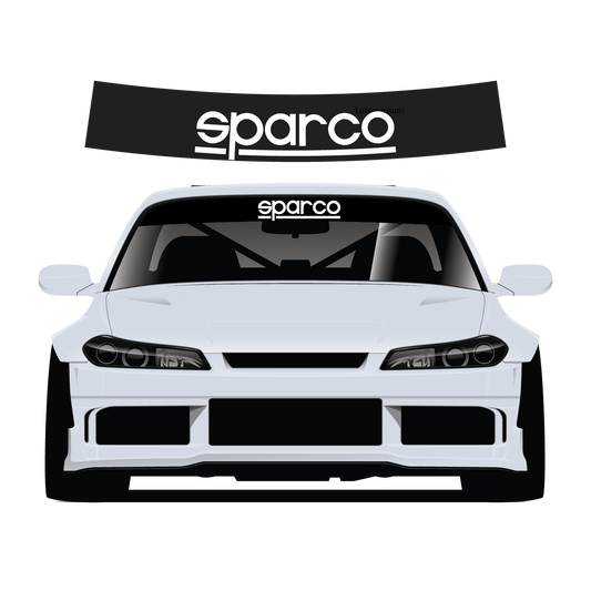 Sparco Custom Vinyl Sunstrip – Universal Fit 140cm 150cm 160cm