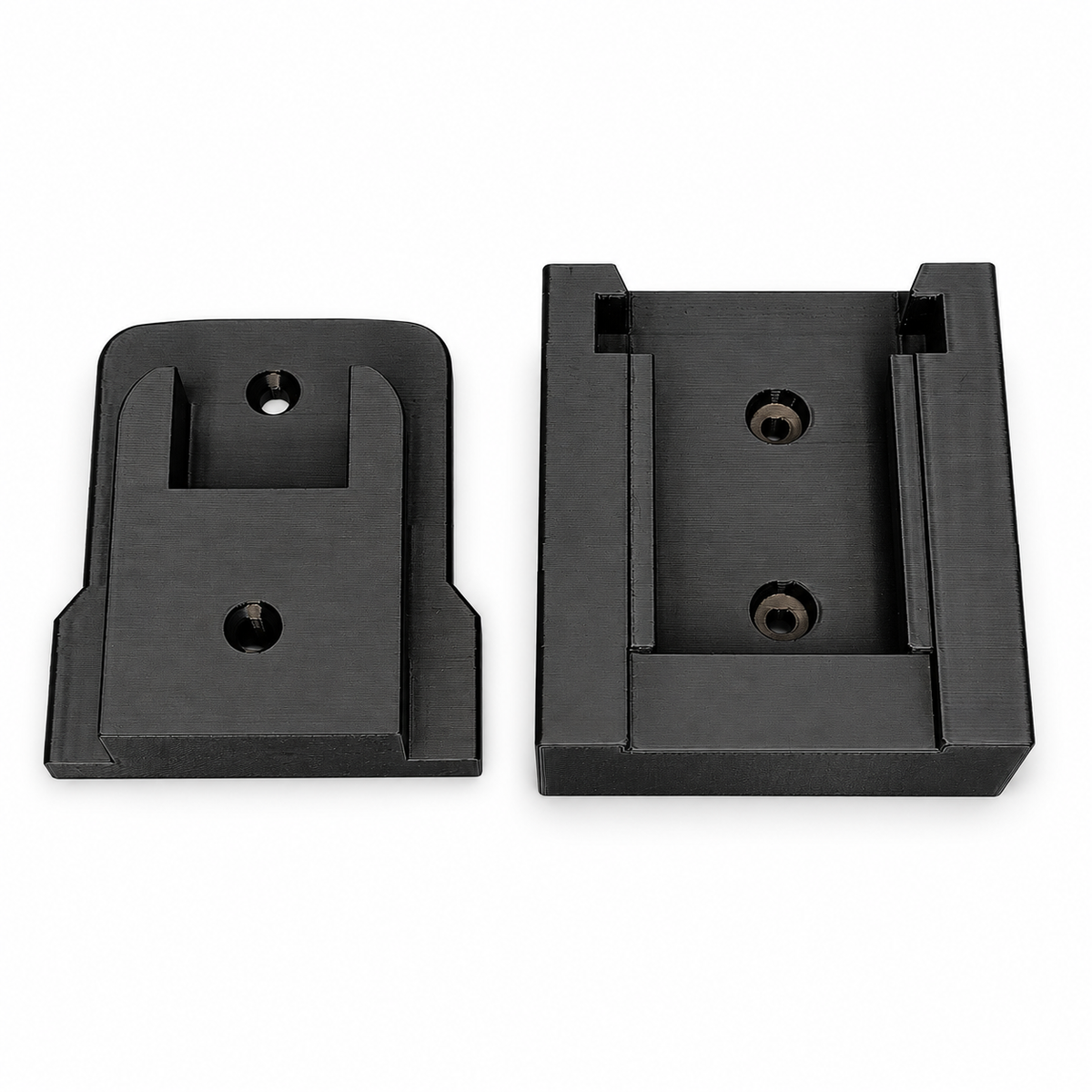 Dewalt 54v tool and battery holder (big guns) x2 tool x2 battery on white background
