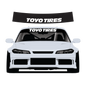 Toyo Tires Custom Vinyl Sunstrip – Universal Fit 140cm 150cm 160cm