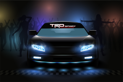 TRD Custom Vinyl Sunstrip – Universal Fit 140cm 150cm 160cm