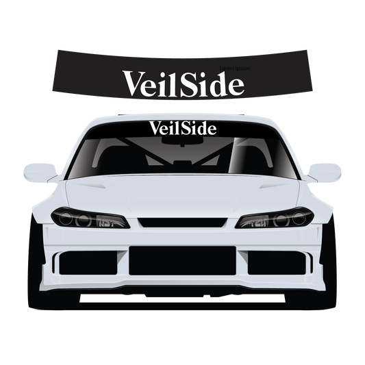 Veilside Custom Vinyl Sunstrip – Universal Fit 140cm 150cm 160cm